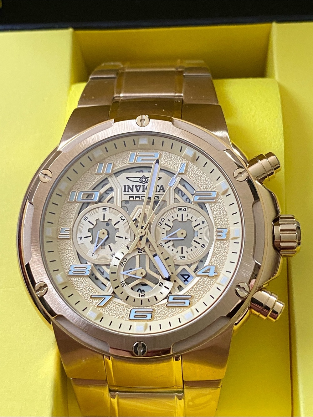 Invicta NEW Men’s S1 RallyRose Gold Chronograph Watch - 49mm